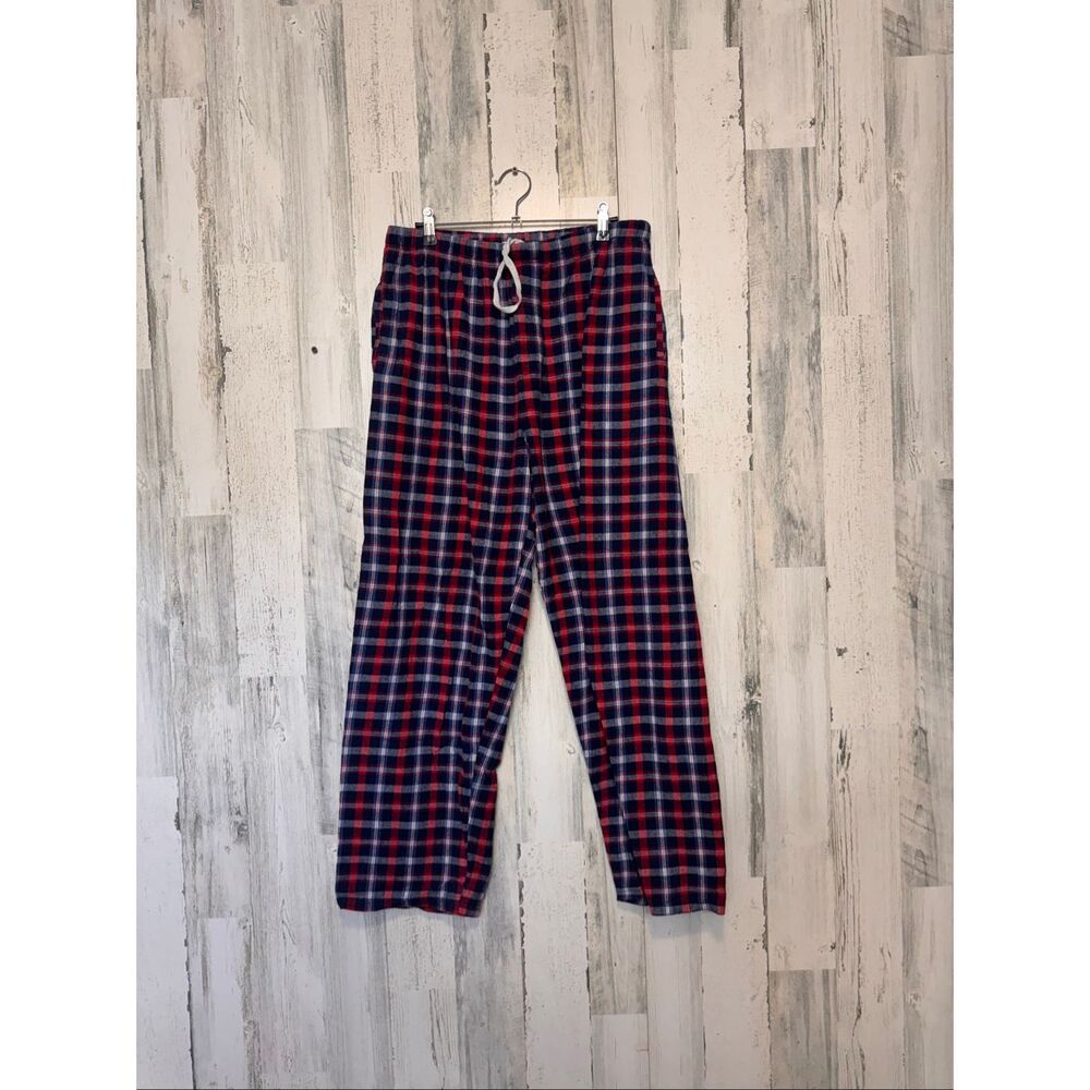 Boxercraft Red and Navy Plaid Flannel Pajama Pants Womens Size Large L Sleepwear